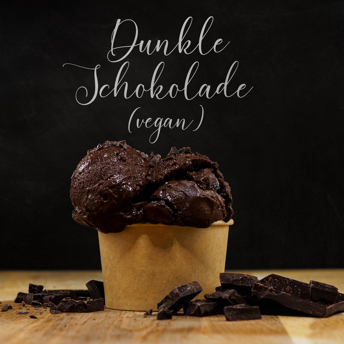 Dunkle Schokolade Eis