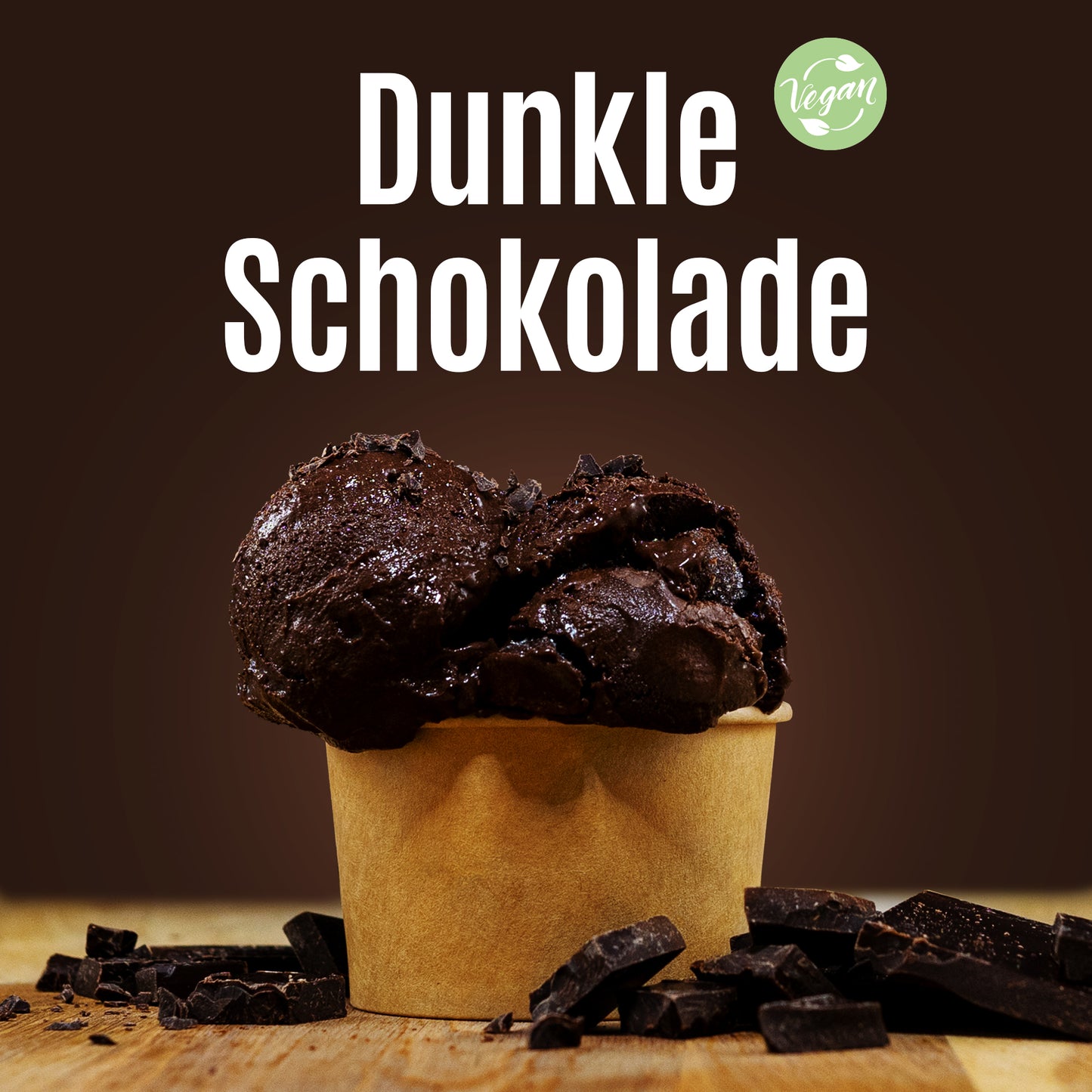 Dunkle Schokolade Eis