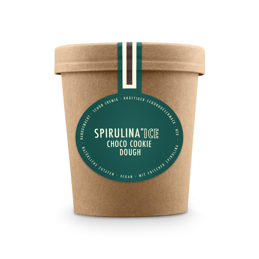 Schokoladen-Spirulina°Ice mit Cookie Dough
