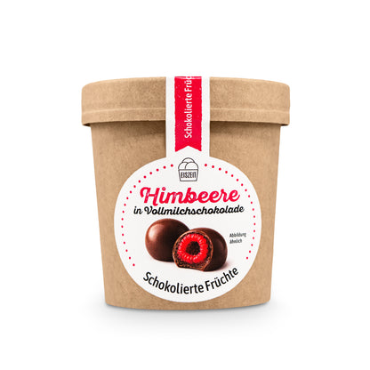 Schokolierte Himbeeren