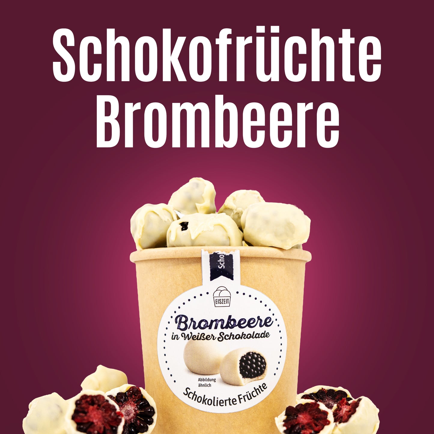Schokolierte Brombeeren