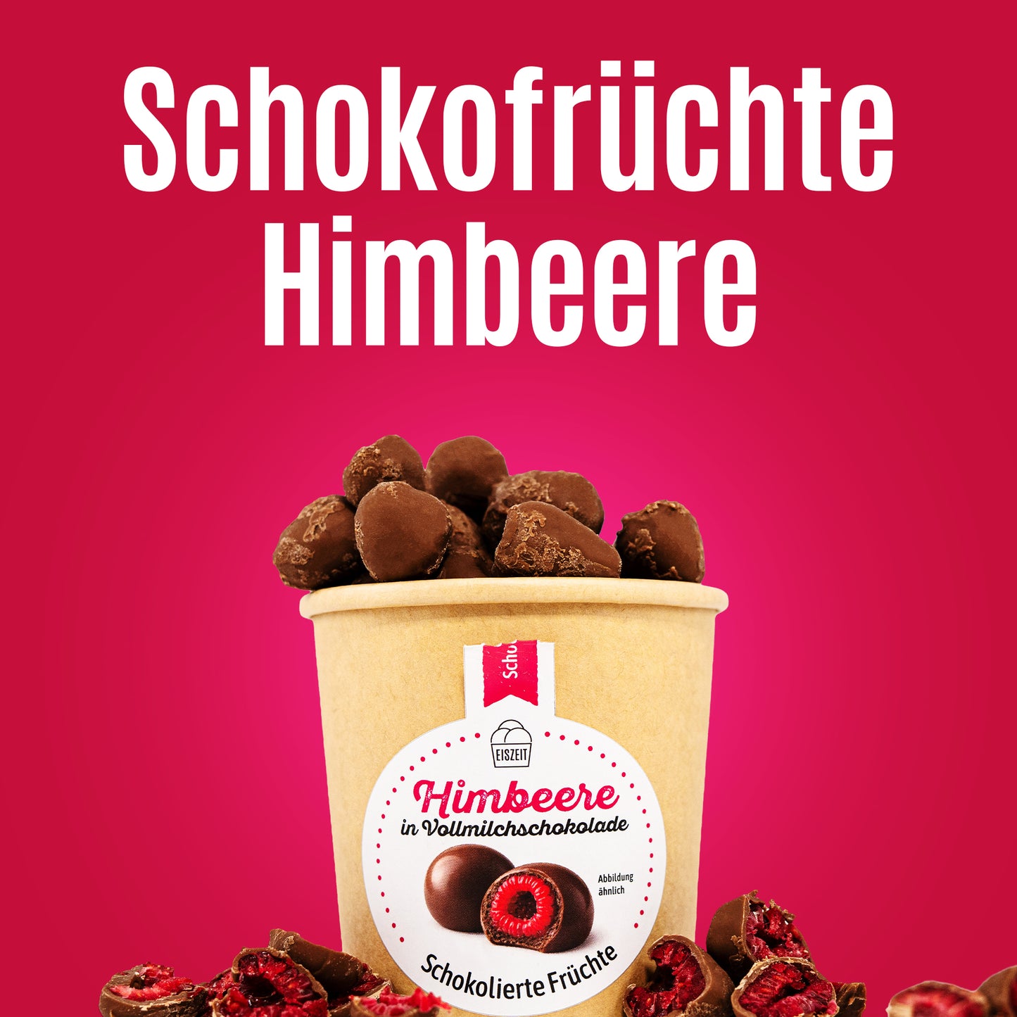Schokolierte Himbeeren