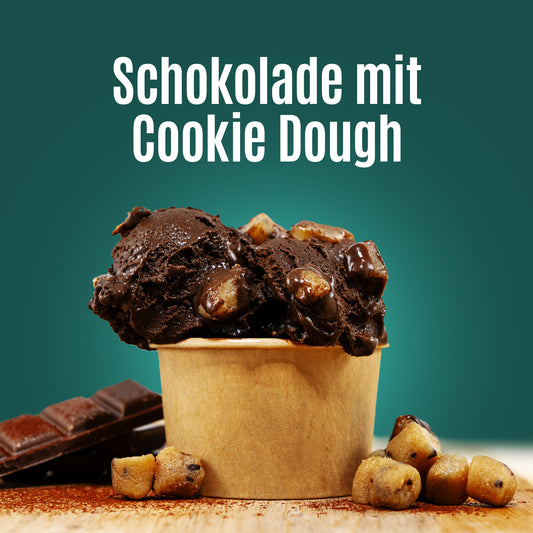 Schokoladen-Spirulina°Ice mit Cookie Dough